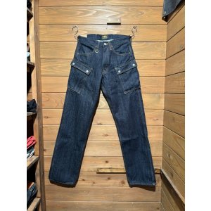 画像1: 児島ジーンズ/デニムカーゴパンツ ワイド
